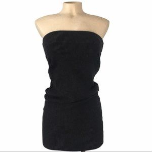 JAMES PERSE Black Rib-Knit Tube Bodycon Skirt or Dress